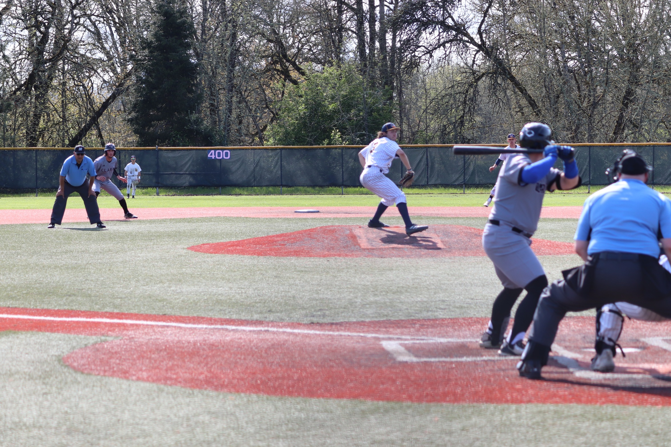 Roadrunner pitcher Boone Rush on the mound in a game against Clark Community College.
