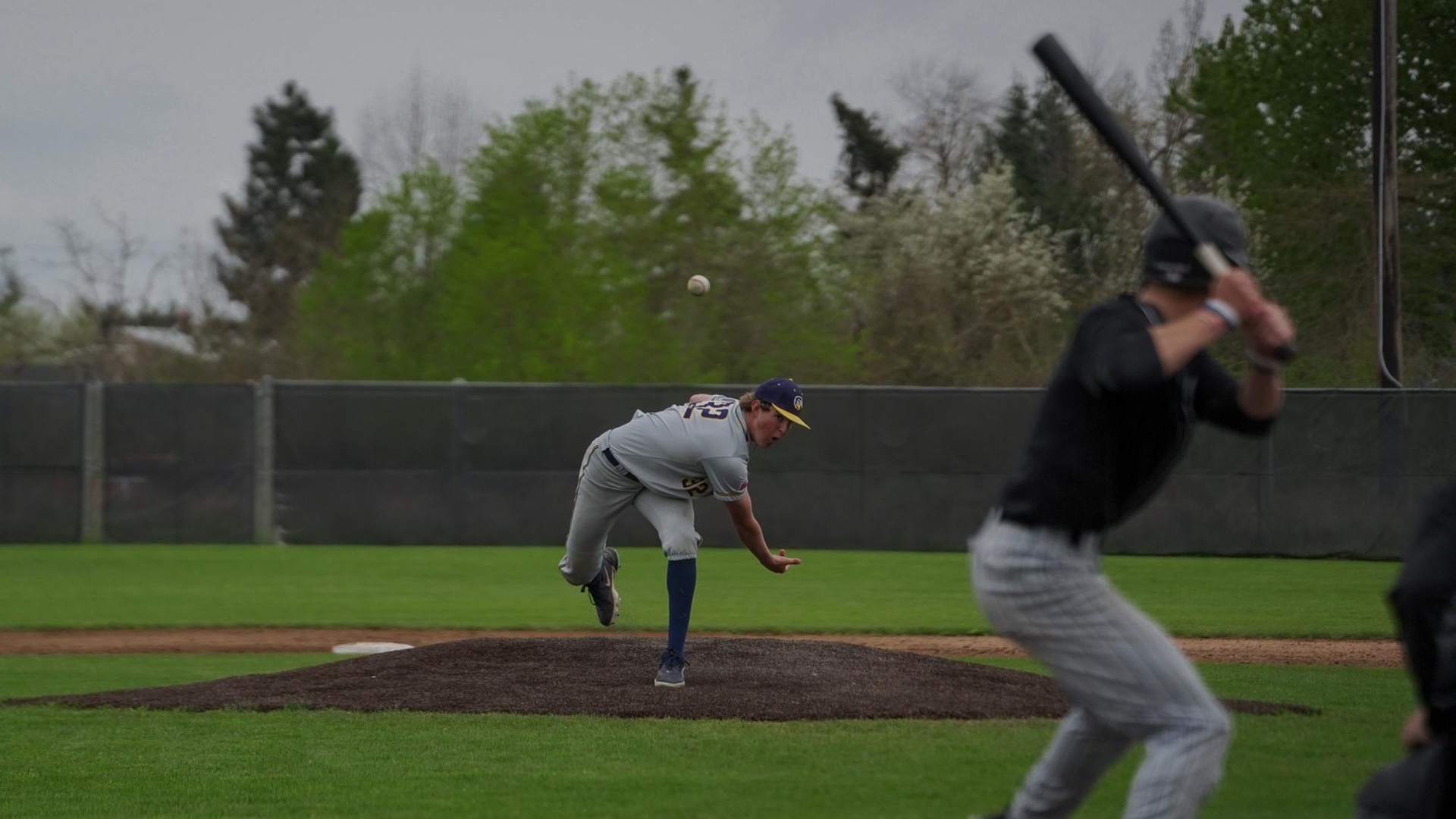 Freshmen Easton Corey in a game against Chemeketa C.C on April 4, 2024.
