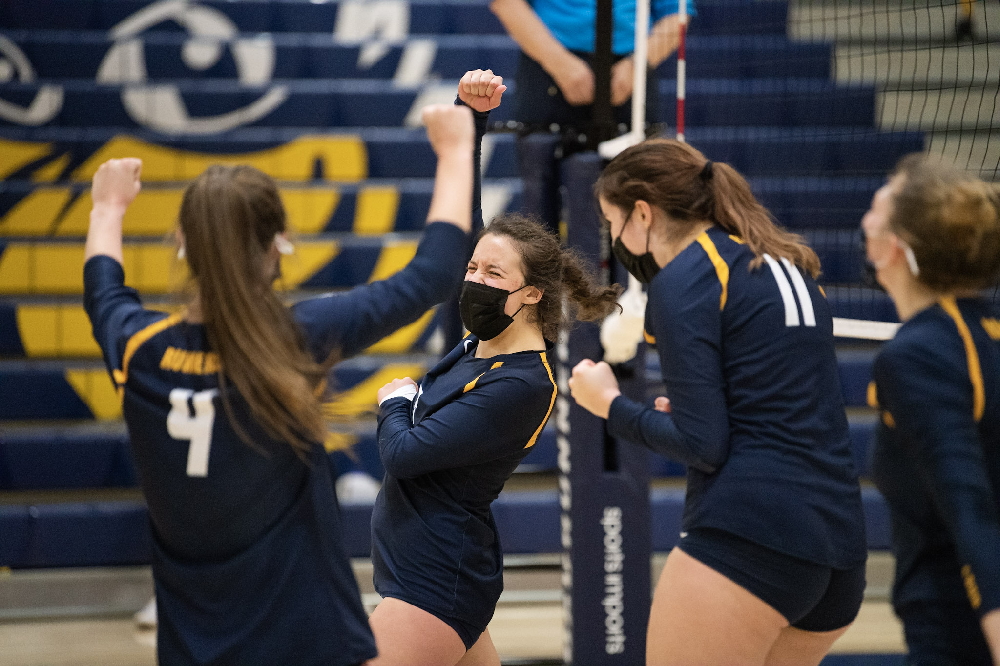 team celebrates