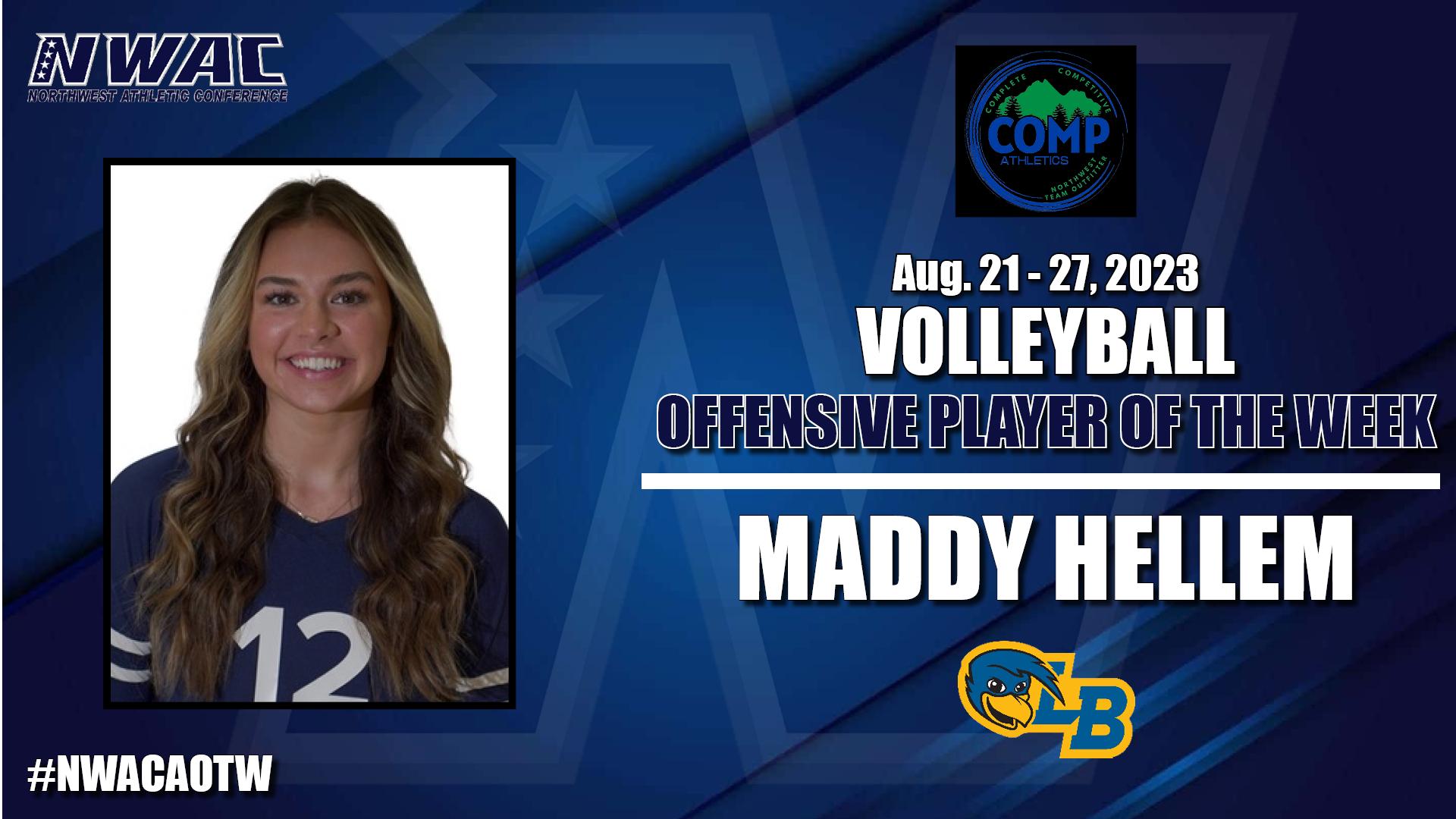 Hellem Selected as NWAC Player of the Week